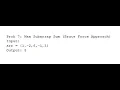 Prob 7 Max Subarray Sum Brute Force Approach Input