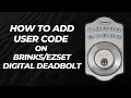 How to Add a User Code on Electronic Lock