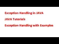 Exception Handling in JAVA What is Exception Java Tutorials Object Oriented Programming OOP