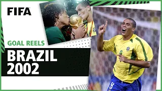  all of brazils 2002 world cup goals ronaldo rivaldo ronaldinho u0026 more 