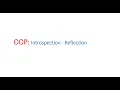 Introspection - Reflection Learning OOP using Python