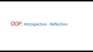 Introspection - Reflection Learning OOP using Python