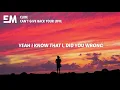 Clide - can't give back your love (Lyrics)