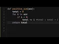 Python - Sum of Positive Integers in a List Codewars 8KYU