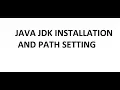 1 JAVA JDK INSTALLATION AND PATH SETTING FOR BEGINNERS CORE JAVA SERIES 1