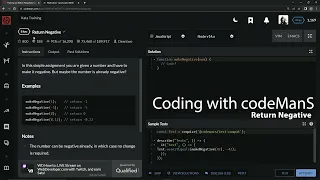 Codewars 8 kyu Return Negative Javascript