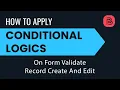 Conditional Logics On WordPress Form Validate in Bit Form Record Create and Edit