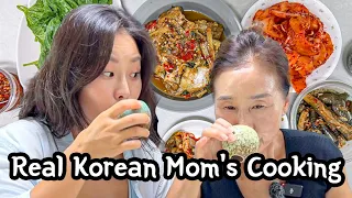 Real Korean Mom's Cooking | Nogari Jorim, Pumpkin Leaves, Nogak Muchim