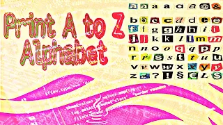 Print A to Z Alphabets with using loop java programming