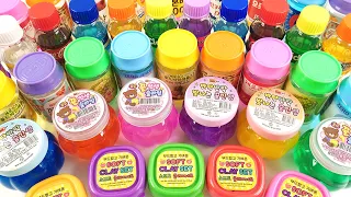 Oddly Satisfying ASMR | Rainbow Pool Full of Glossy Slime Tube from Squeeze Bottle Cutting Sounds