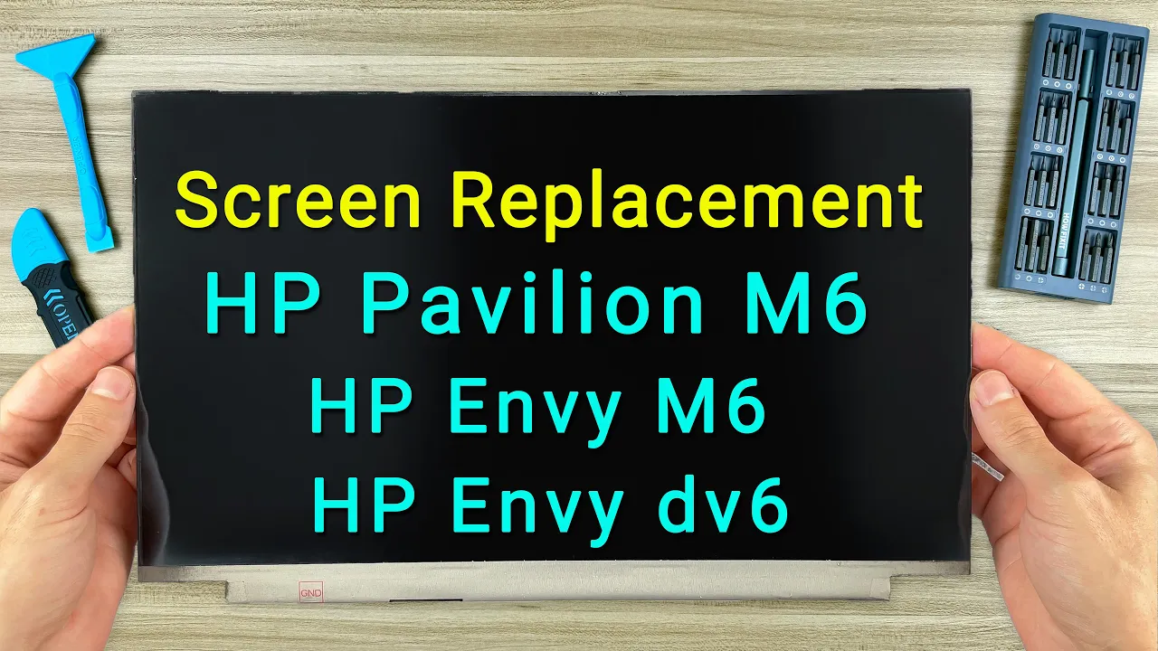 Step by step instructions to replace a cracked screen on an HP Pavilion M6 laptop computer.. 