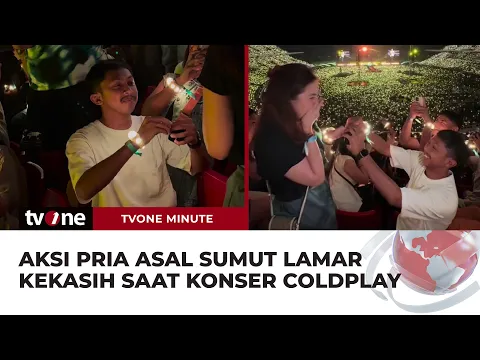 ROMANTIS! Momen Seorang Pria Lamar Kekasihnya saat Konser Coldplay