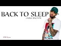 Back To Sleep | Chris Brown (Lyrics)