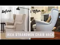 IKEA Strandmon Chair Hack DIY How to make an accent chair