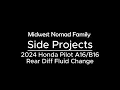 2024 Honda Pilot Trailsport Diff Oil Change 4k A16 B16 Service