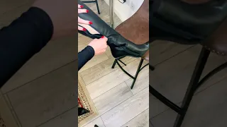 Zipping Up My Leather Stiletto Boots 