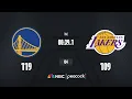 Golden State Warriors vs Los Angeles Lakers Live Scoreboard American Express NBA Tip-Off