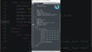 3D Rotating Cube Animation Using HTML and CSS
