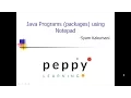 3 Java Programs with Package using Notepad