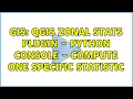 GIS QGIS Zonal Stats Plugin - Python Console