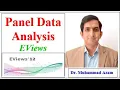 Panel Data Regression in EViews Panel Data Analysis Panel Data Regression Models Hausman test