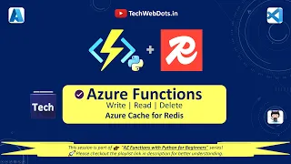 Azure Functions READ WRITE DELETE from Azure Cache for REDIS Python FastAPI CICD