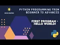 Hello World Python Programming From Beginner To Advanced In Bengali Solve Masters