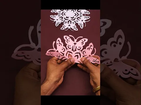 Easy Butterfly Paper Cutting Trick You Must Try! βοΈ π #shorts #papercrafts #papercutting