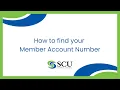 How to Find Your Member Account Number - SCU Credit Union