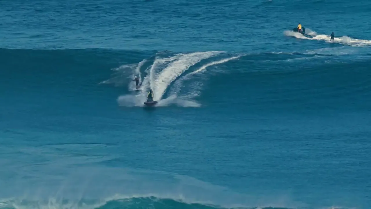 Bali big wave surfing