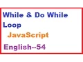 While and Do While Loops in JavaScript -English54-vlr training