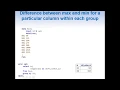 Finding difference between maximum and minimum value for each group