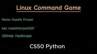 CS50 Python Final Project Linux command game Harvard University