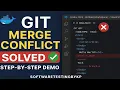 Git Merge Conflict Explained with Solution Step-by-Step Demo SoftwareTestingByKP Real-Time Exam