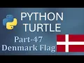 How to Make Denmark Flag Using Python Turtle