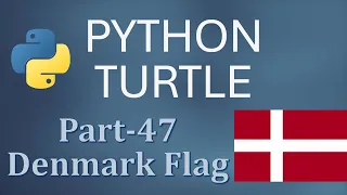 How to Make Denmark Flag Using Python Turtle