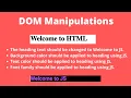 DOM Manipulations Change Heading Element Text Styles JavaScript Coding Test 1 Question Answer