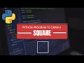 Draw a square from turtle module python language