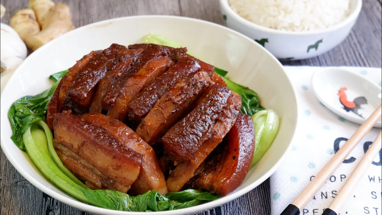 Easy & Delicious Rice Cooker Chinese Pork Belly w/ Taro (Yam)  Chinese Hakka Pork Recipe