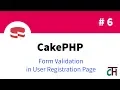 CakePHP 3 6 Beginner Tutorial - Form Validation in User Registration Page