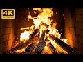 🔥 open haard die stress doet smelten — zacht vuur en fluisterende krakels voor studie (Fireplace 4K)