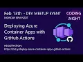 Deploying Azure Container Apps with GitHub Actions
