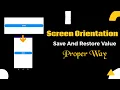 Save And Restore Value When Screen Orientation Change Android Studio Tutorials