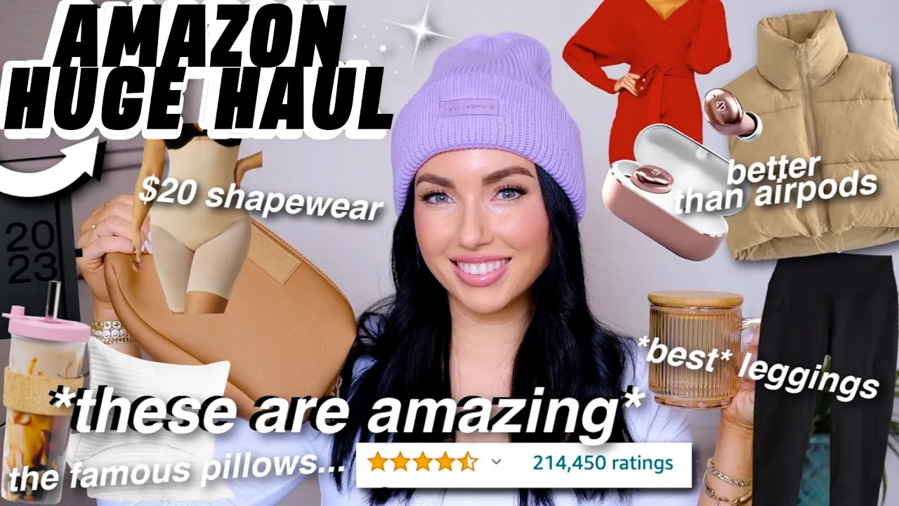 AMAZON HUGE HAUL ✨ the perfect leggings, shapewear, home favs, earbuds, clothing!
