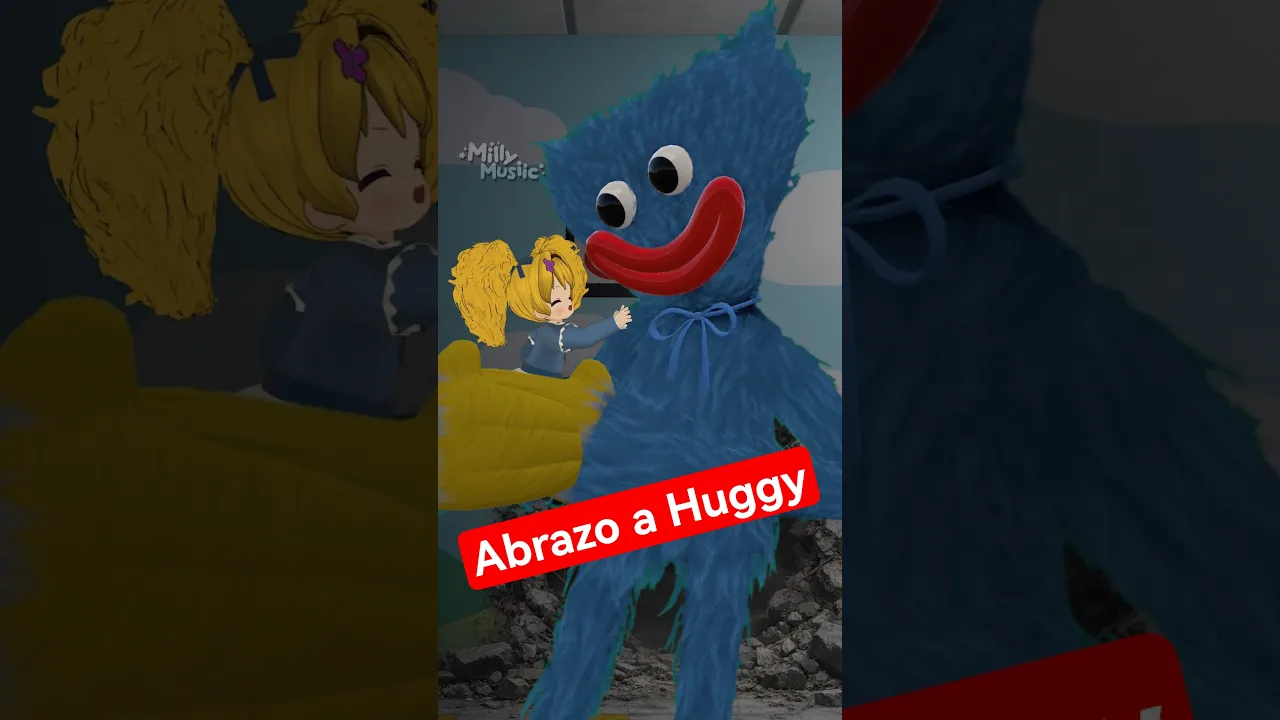 ¿Abrazarías a Huggy? 🤗🔵 #huggywuggy #poppyplaytime #millymusiic #humor #shorts