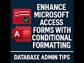 Microsoft Access Conditional Formatting Highlight Important Data Automatically