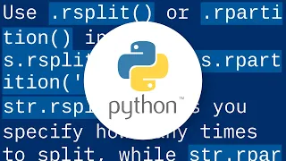 Splitting on last delimiter in Python string