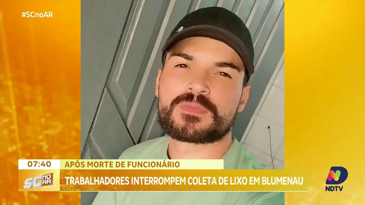 Trabalhadores da coleta de lixo em Blumenau paralisam serviço após morte de funcionário