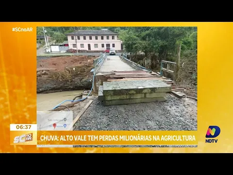 Desastre climático no Alto Vale do Itajaí: perdas milionárias na agricultura após chuvas