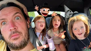 FAMiLY ROAD TRiP with a STOLEN PUPPET!! Adley's Crazy idea, Niko steals a Gnome, 12 hour travel day